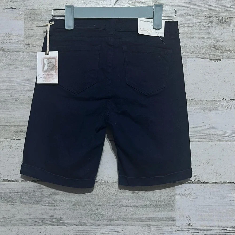 Bermuda Shorts Girls 12 Jessica Simpson Navy Blue Cuffed Cherish NWT